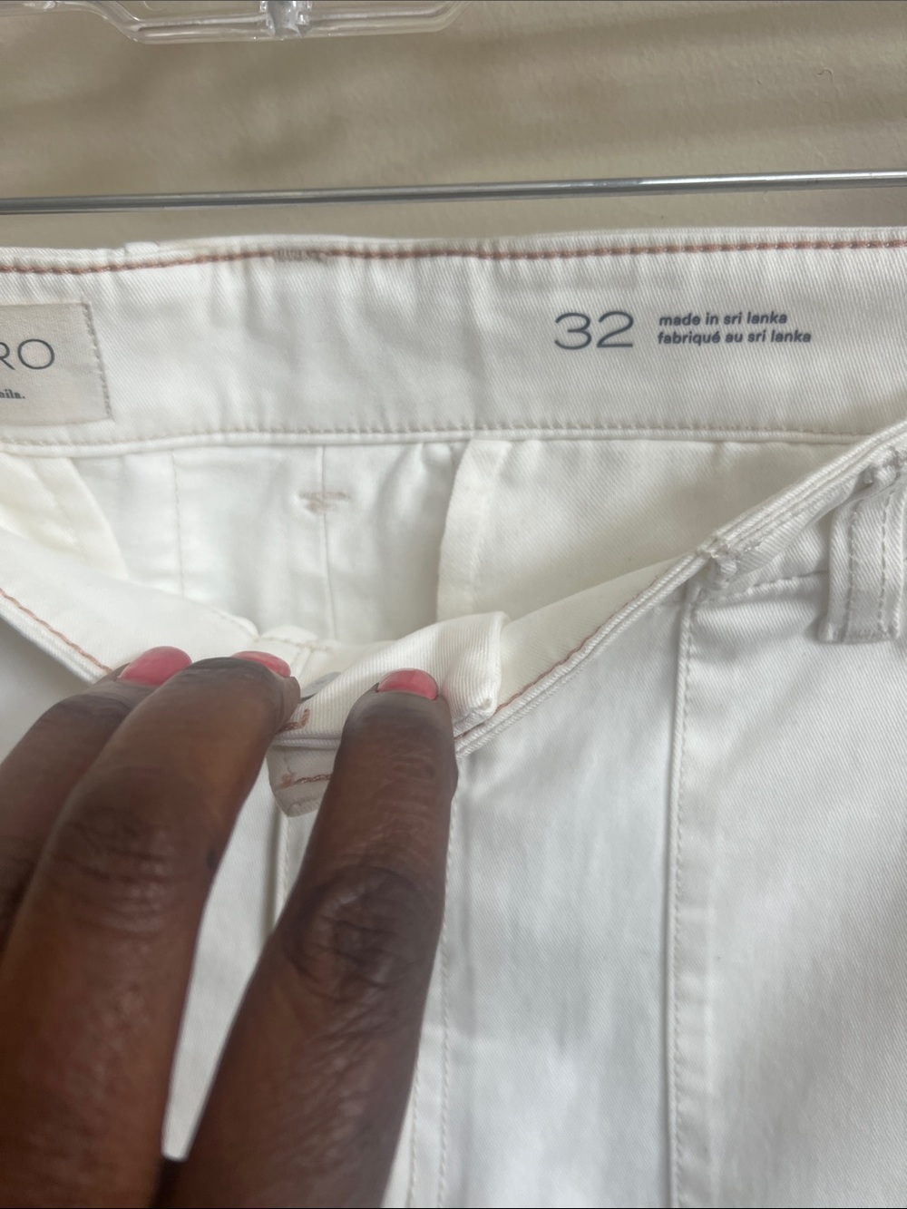 Anthropologie Pilcro White Utility Bootcut Pants Sz 32 summer coastal - Picture 8 of 10